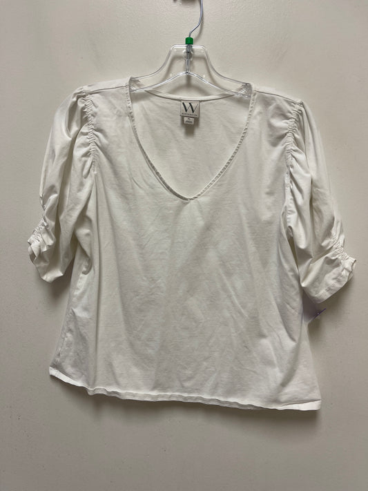 White Top Short Sleeve Worthington, Size L