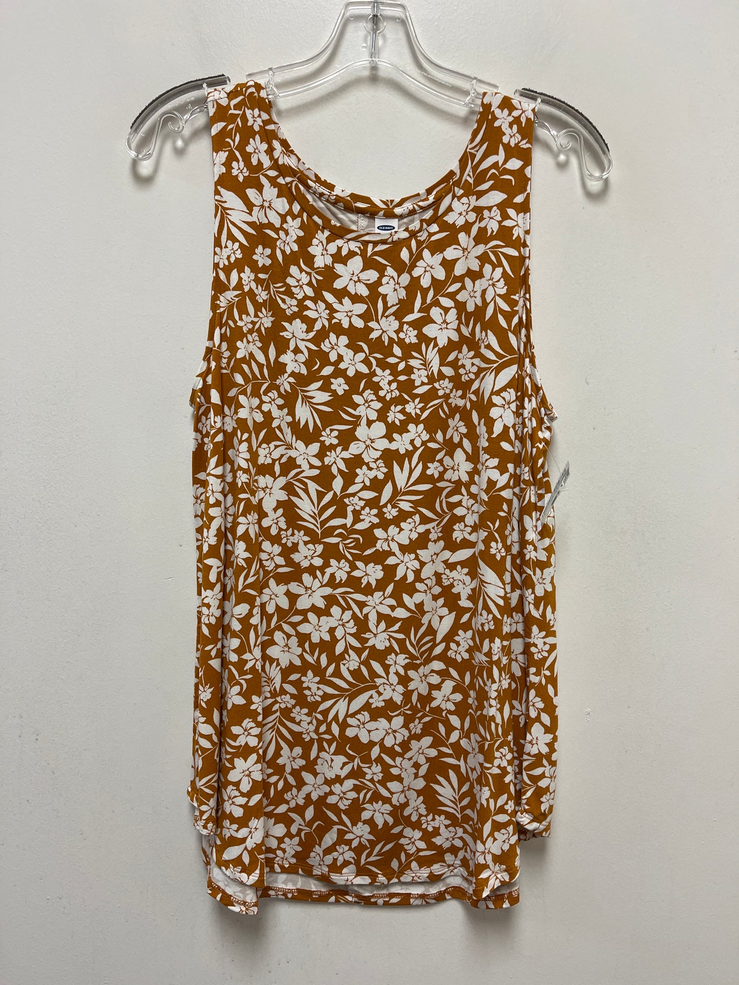 White & Yellow Top Sleeveless Old Navy, Size L