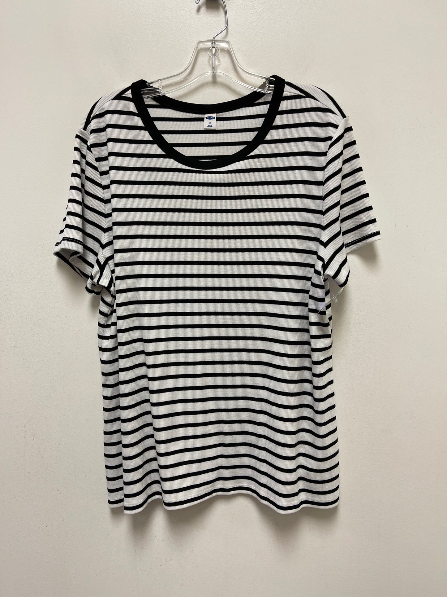 Black & White Top Short Sleeve Old Navy, Size 2x