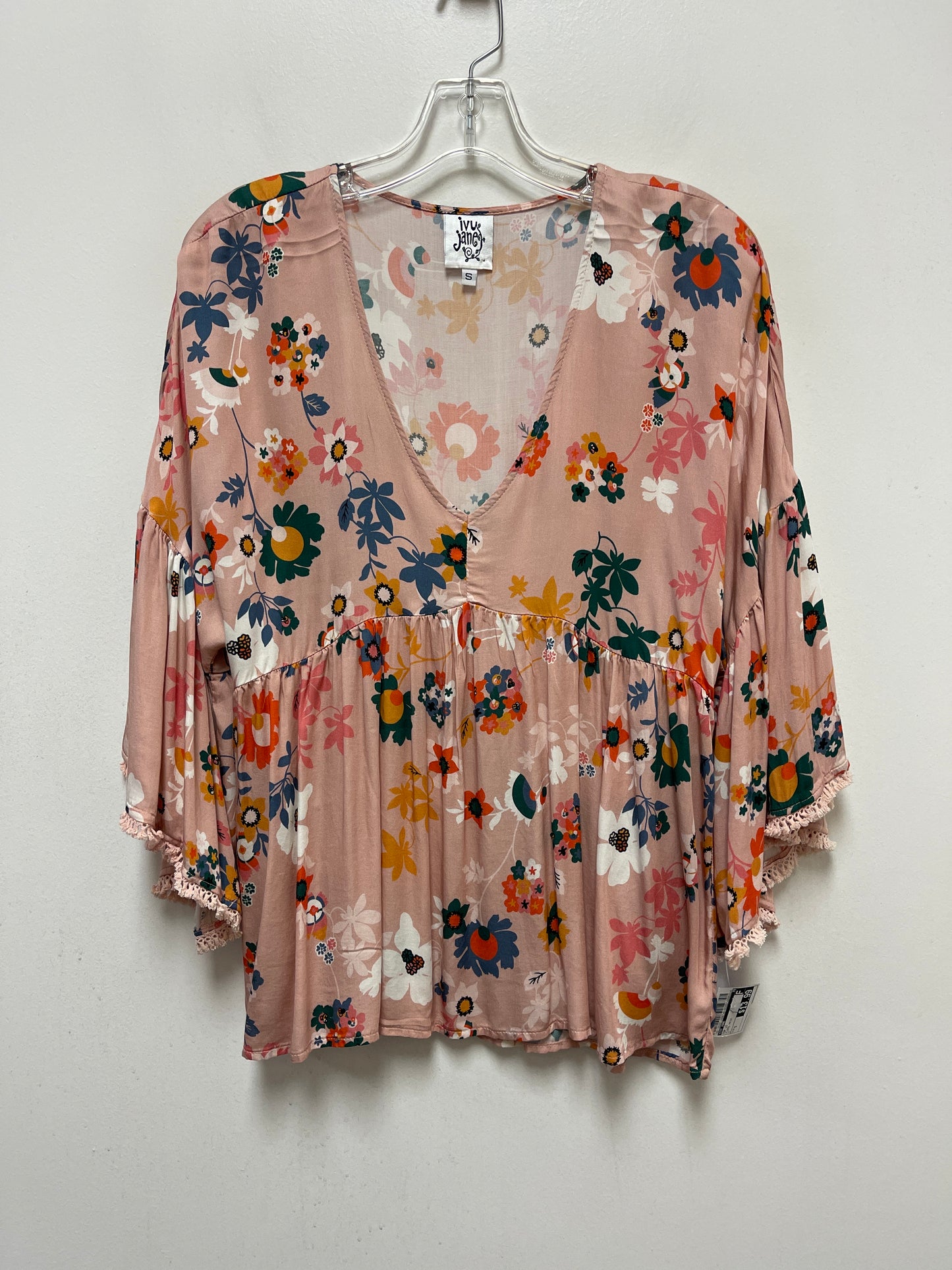 Floral Print Top Long Sleeve Ivy Jane, Size S