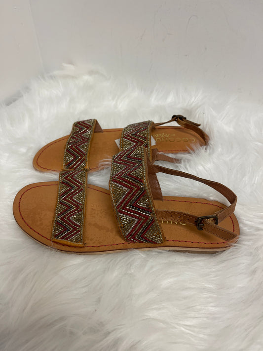 Multi-colored Sandals Flats Coconuts, Size 8