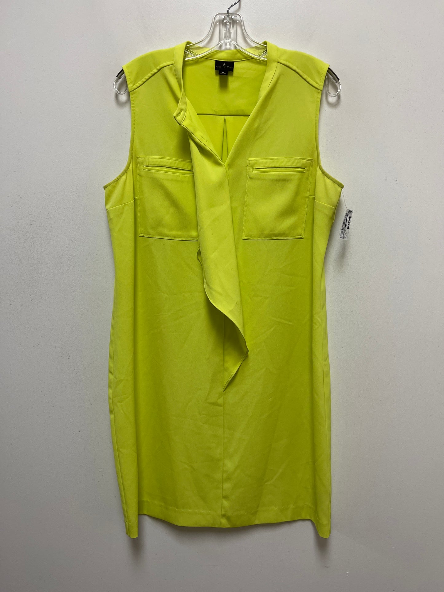 Yellow Dress Casual Short Worthington, Size L