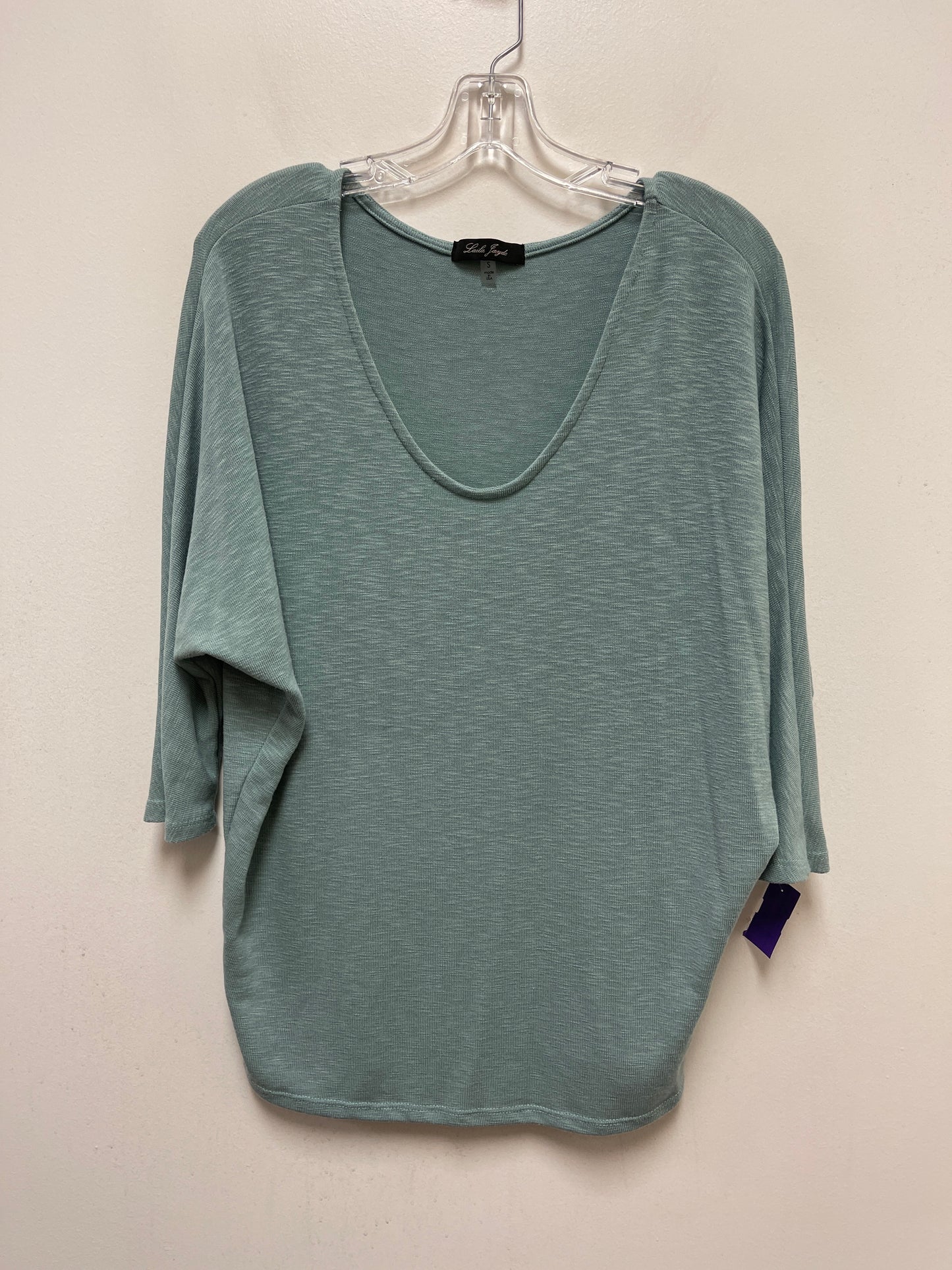 Blue Top 3/4 Sleeve Clothes Mentor, Size S