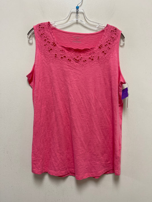 Pink Top Sleeveless Talbots, Size Xl