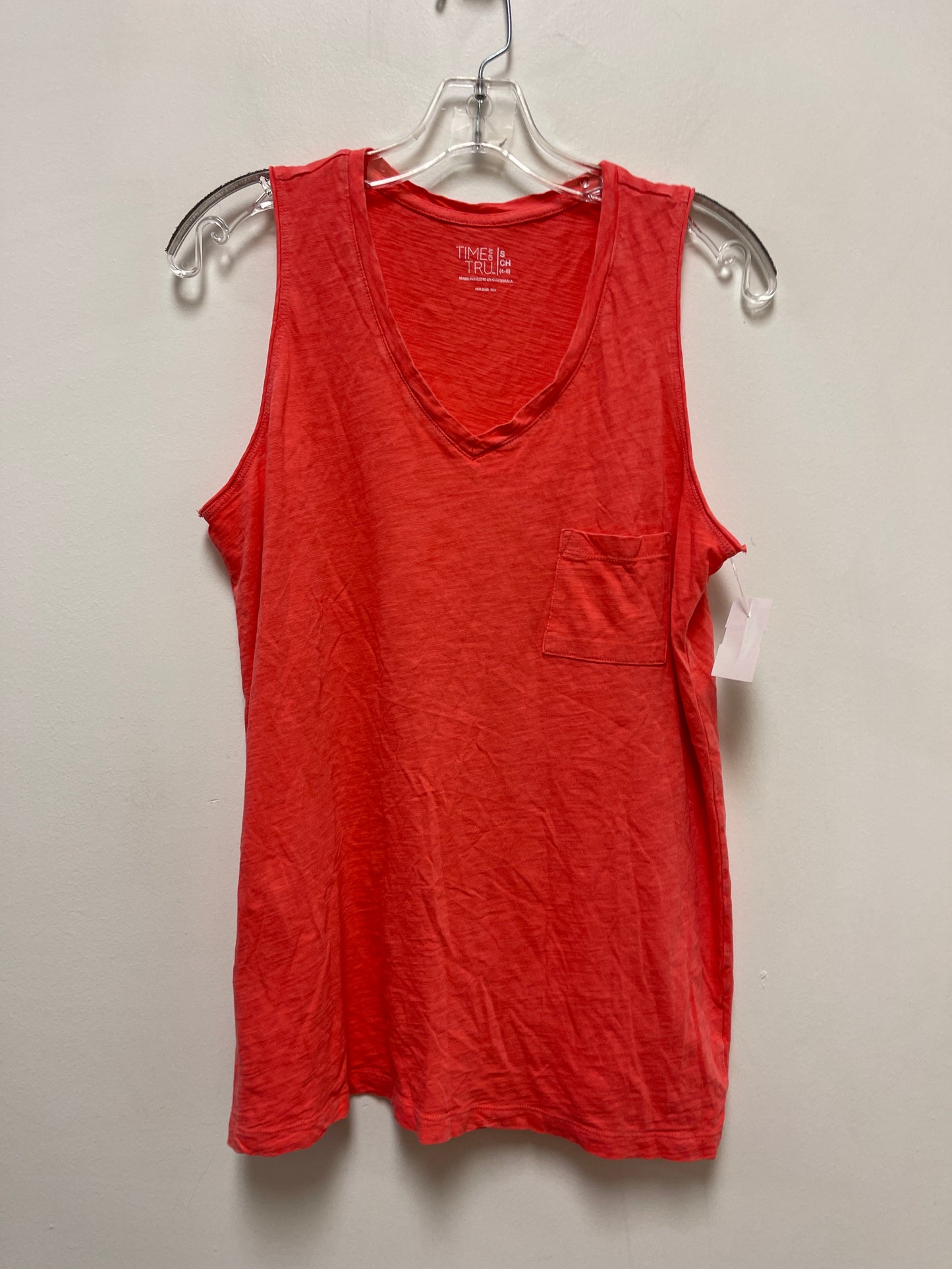 Pink Top Sleeveless Time And Tru, Size S