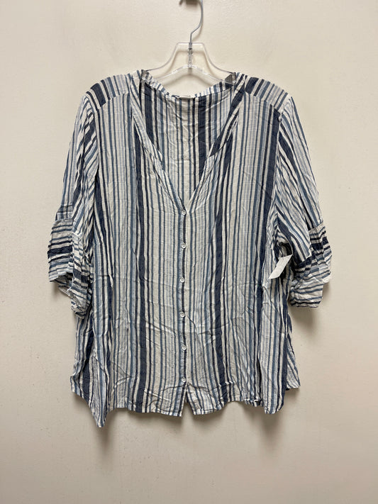 Striped Pattern Top Long Sleeve Westport, Size 3x