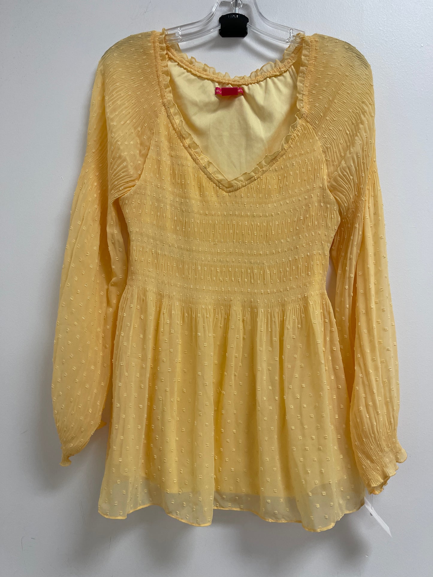 Yellow Top Long Sleeve Sunny Leigh, Size L