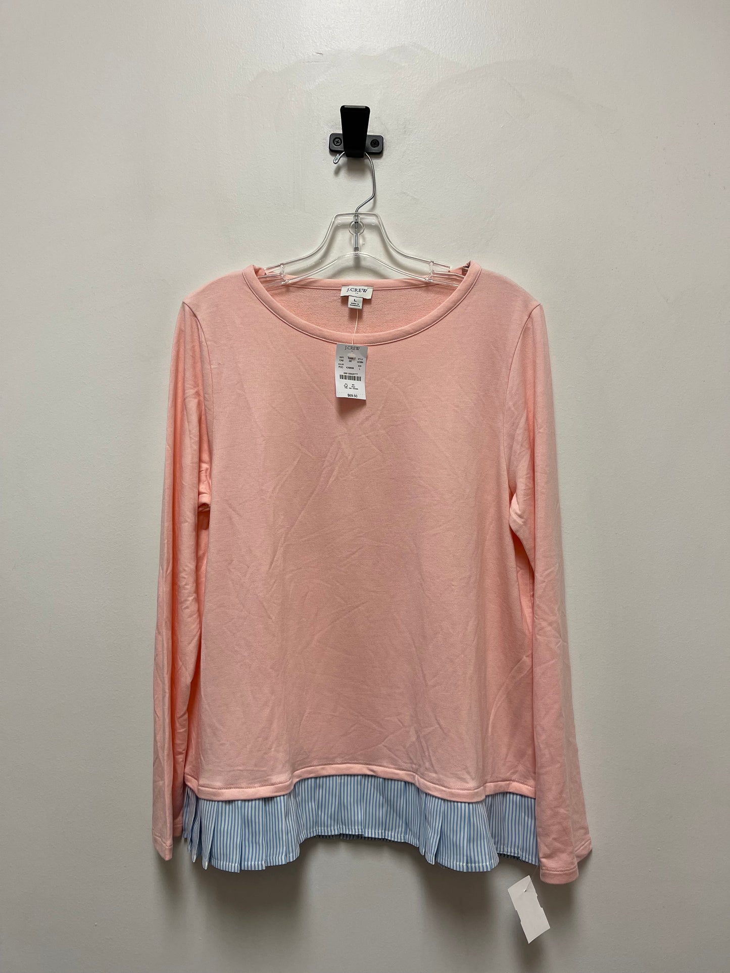 Blue & Pink Top Long Sleeve J. Crew, Size L