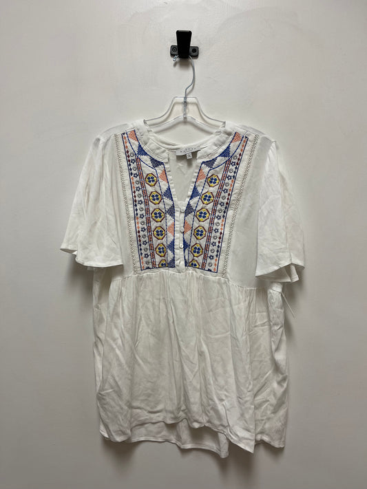 White Top Short Sleeve Hayden La, Size L