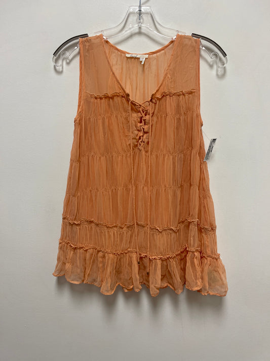 Orange Top Sleeveless Floreat, Size Xs