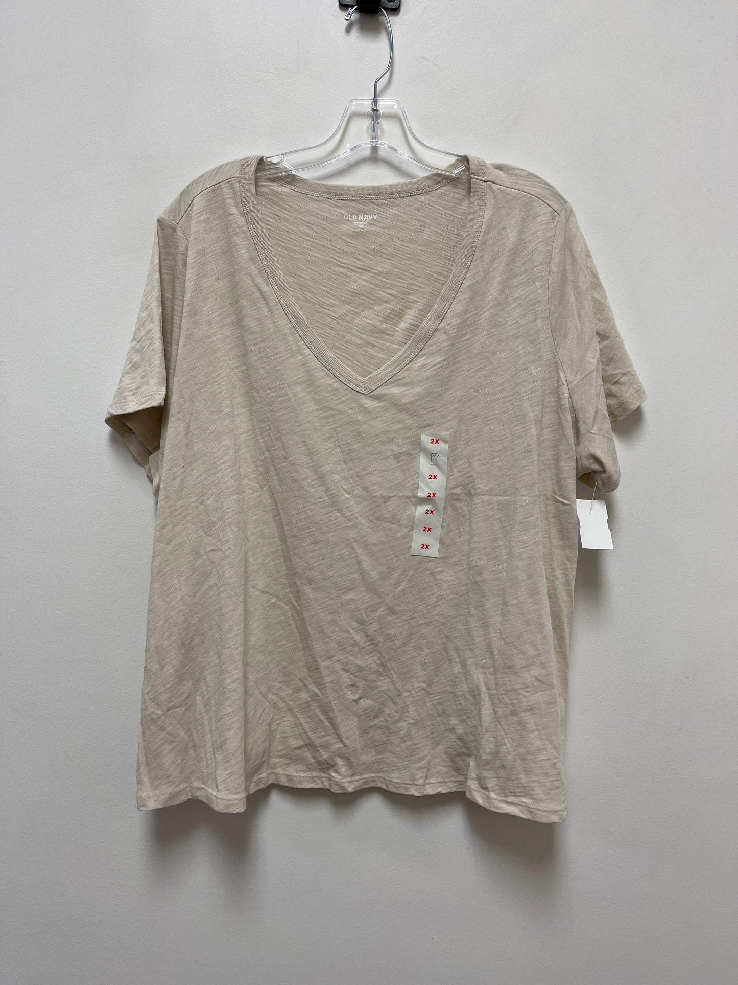 Cream Top Short Sleeve Old Navy, Size 2x