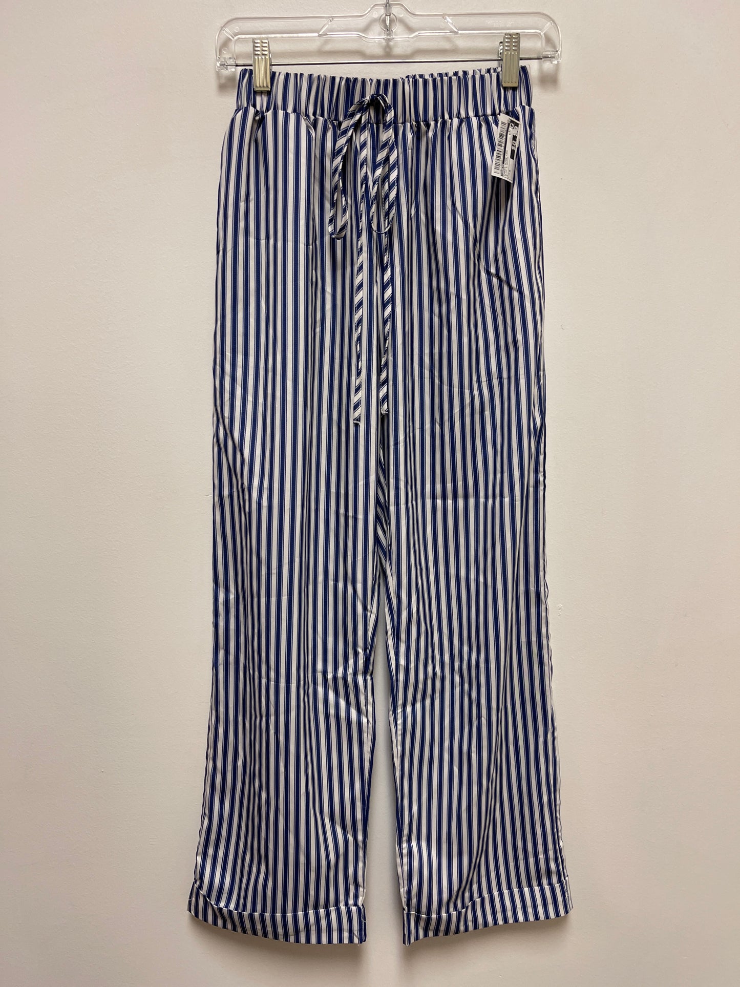 Blue & White Pants Wide Leg Shein, Size 4