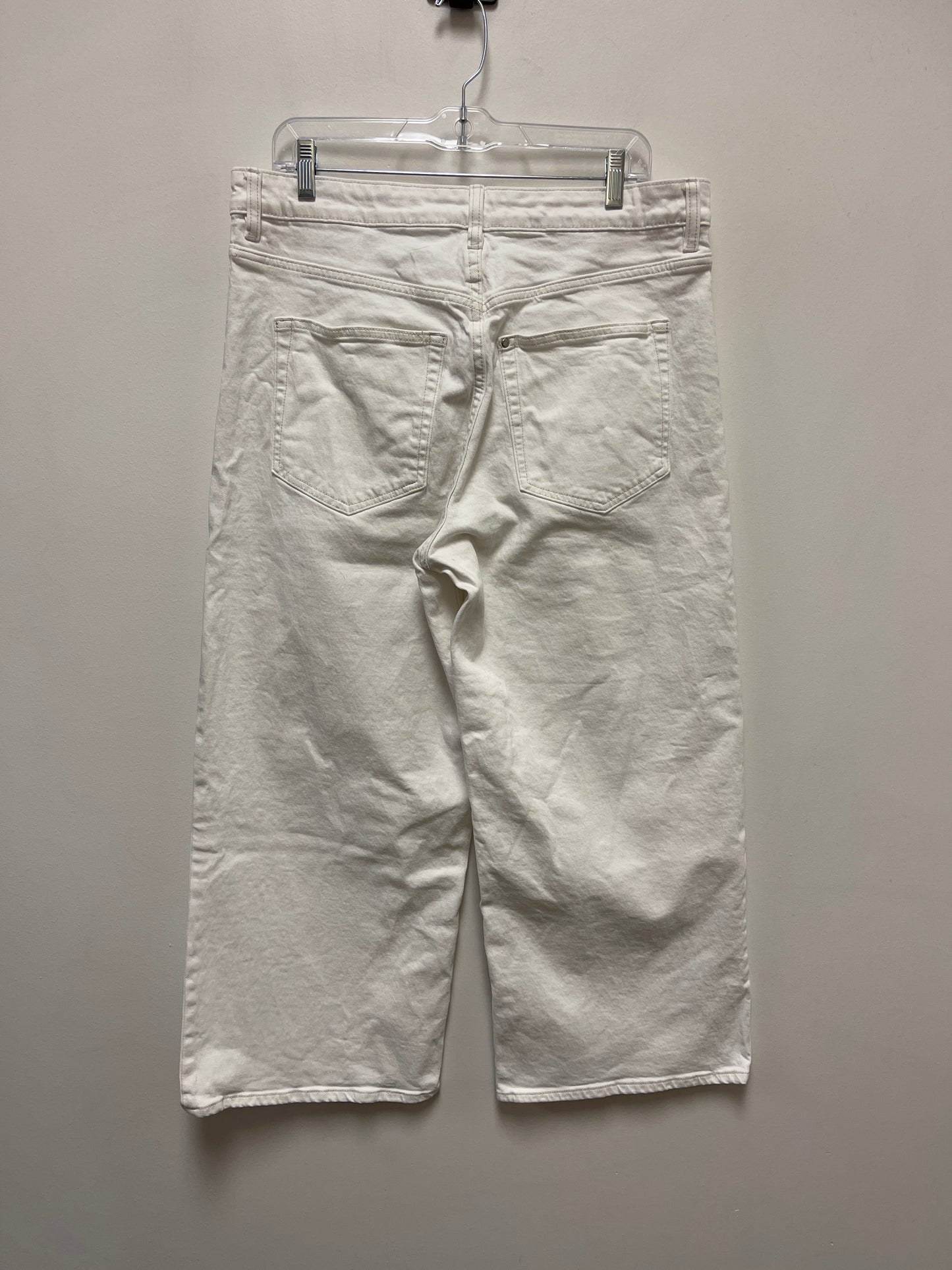 White Denim Jeans Wide Leg Clothes Mentor, Size 14