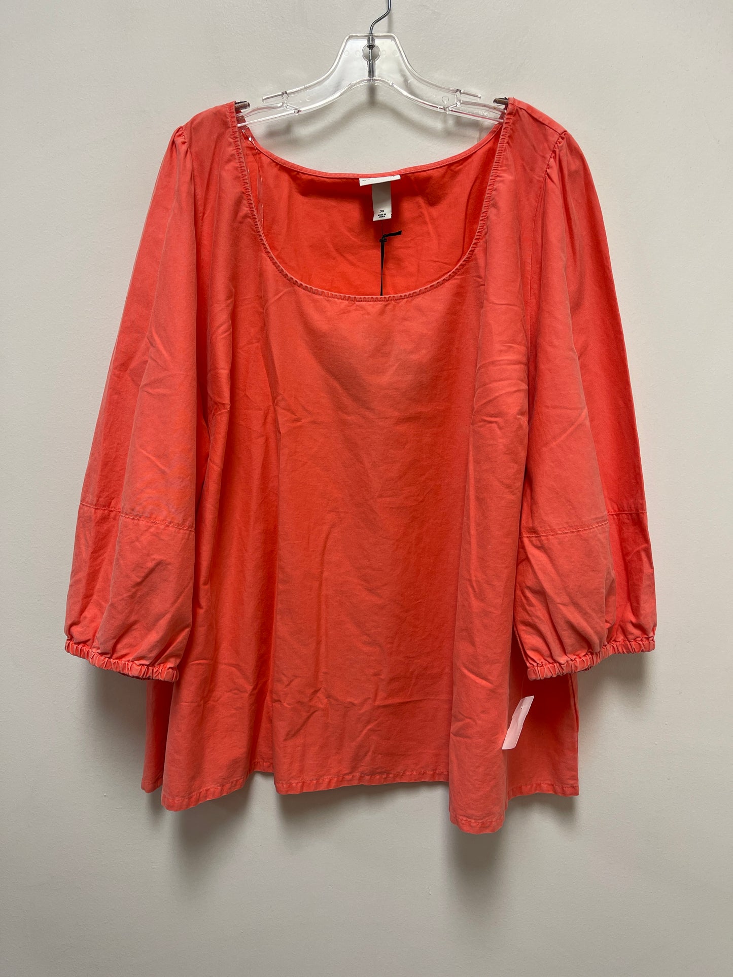 Orange Top Long Sleeve Ava & Viv, Size 3x