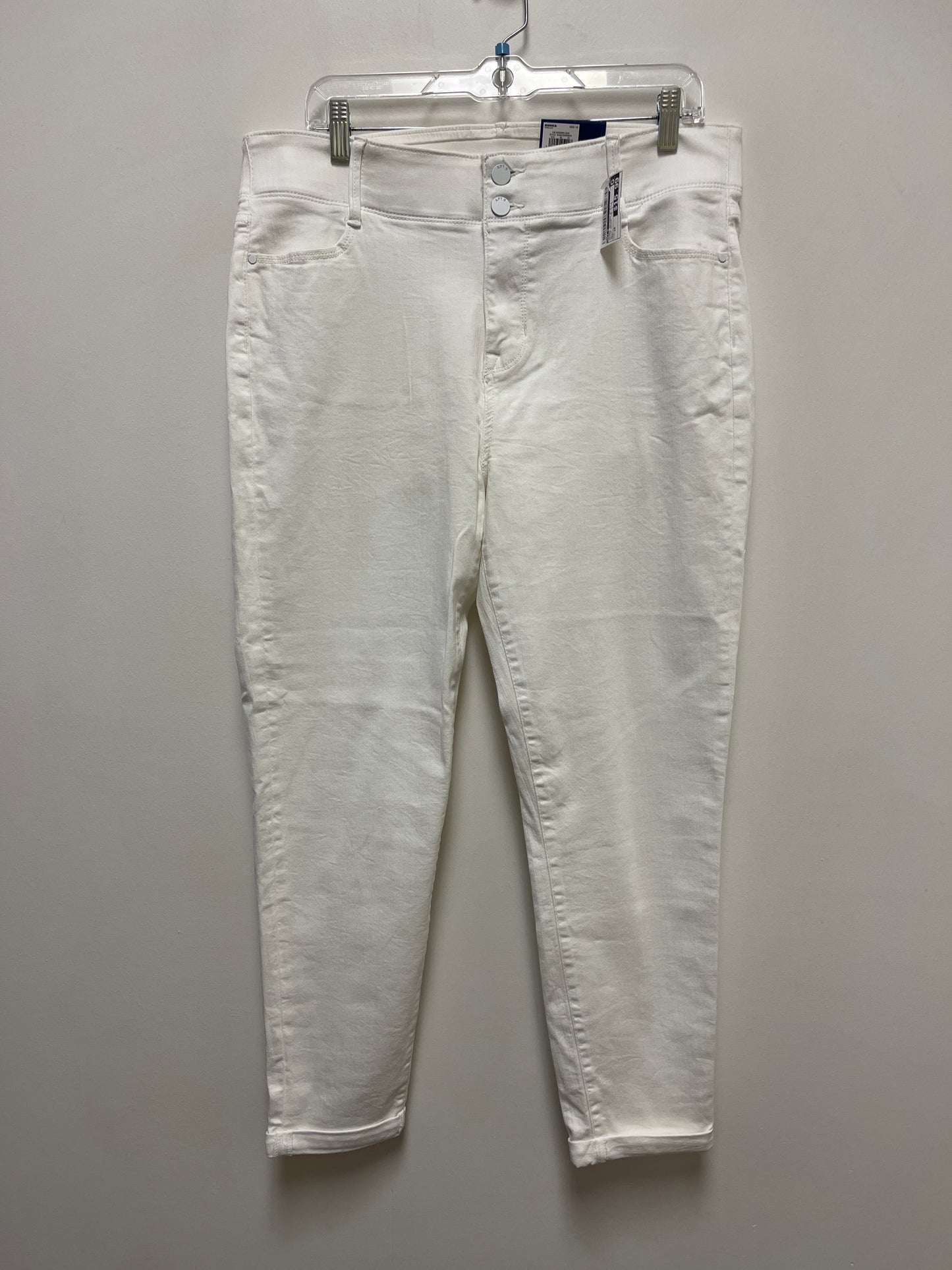 White Denim Jeans Skinny Apt 9, Size 16