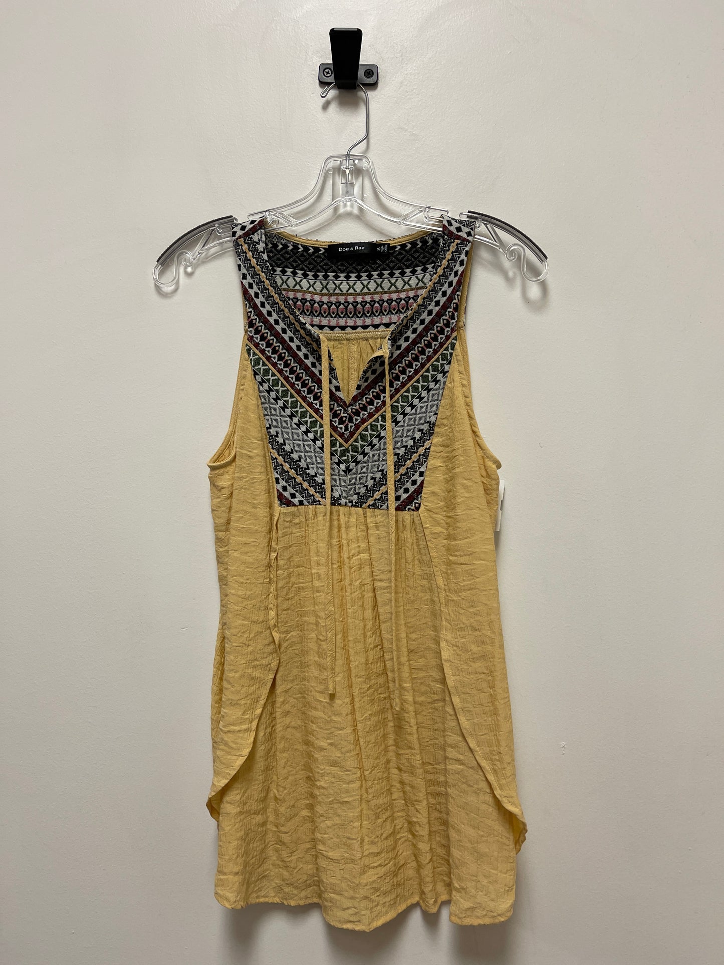 Yellow Top Sleeveless Doe & Rae, Size S