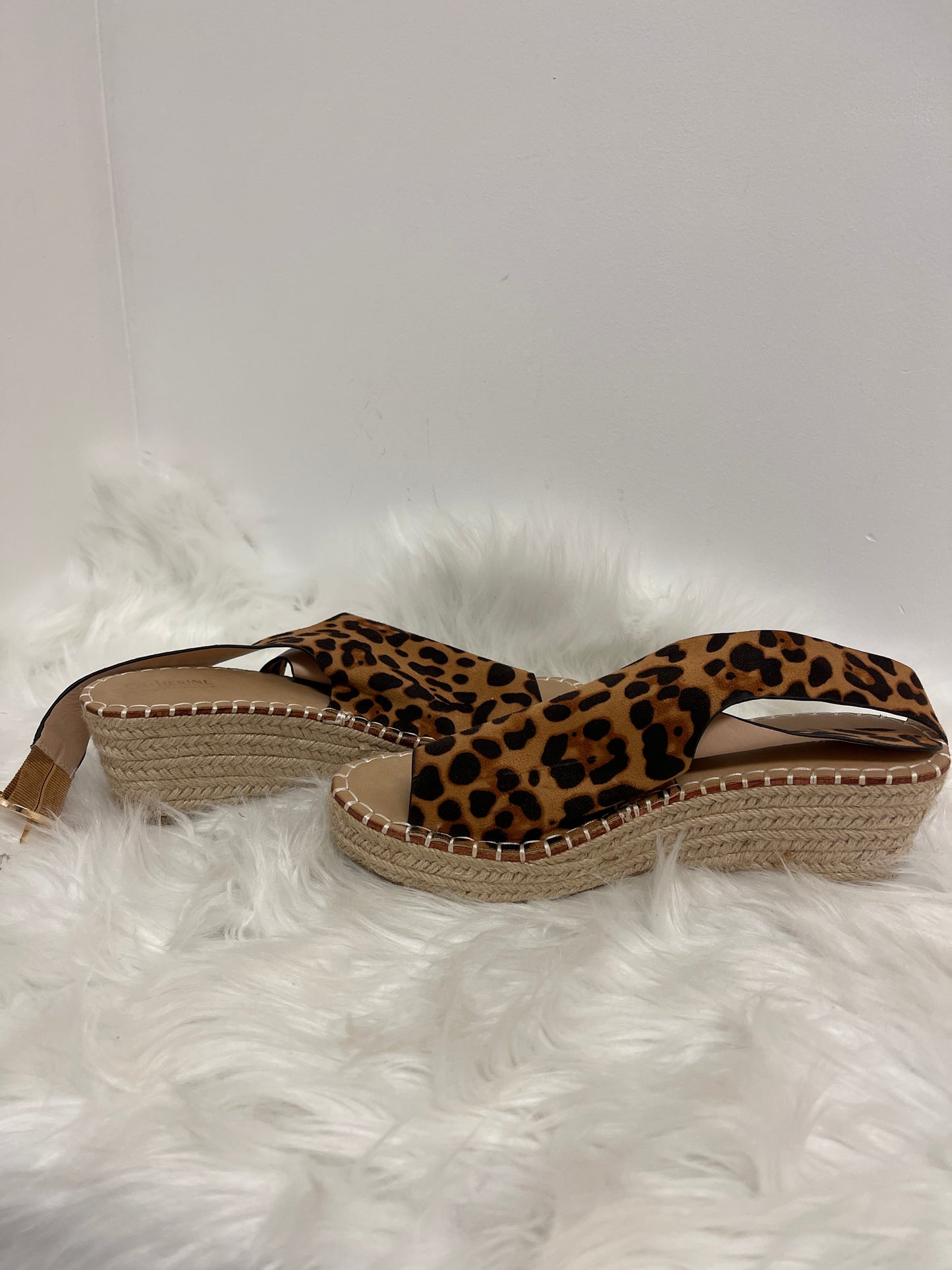 Animal Print Sandals Heels Wedge Catherine Malandrino, Size 10