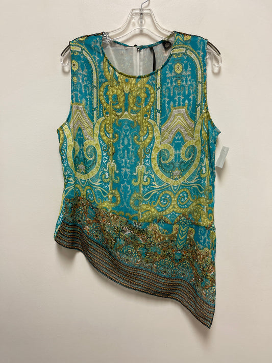 Blue & Green Top Sleeveless Skyes The Limit, Size L