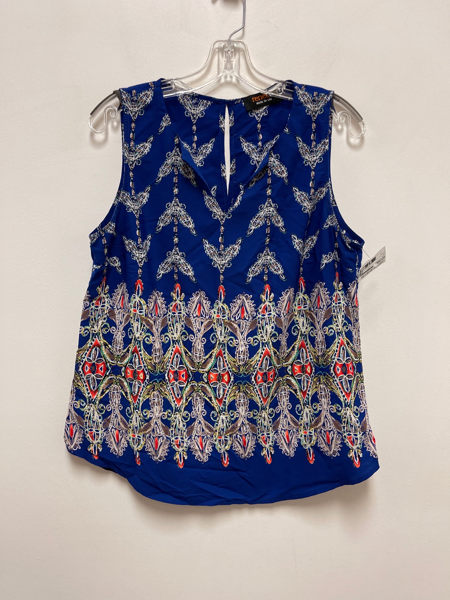 Blue Top Sleeveless Renee C, Size M