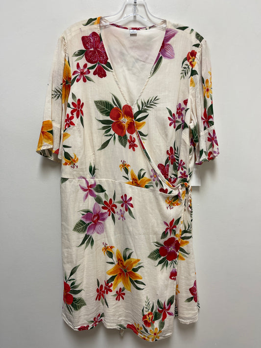 Floral Print Dress Casual Short Old Navy, Size Xl