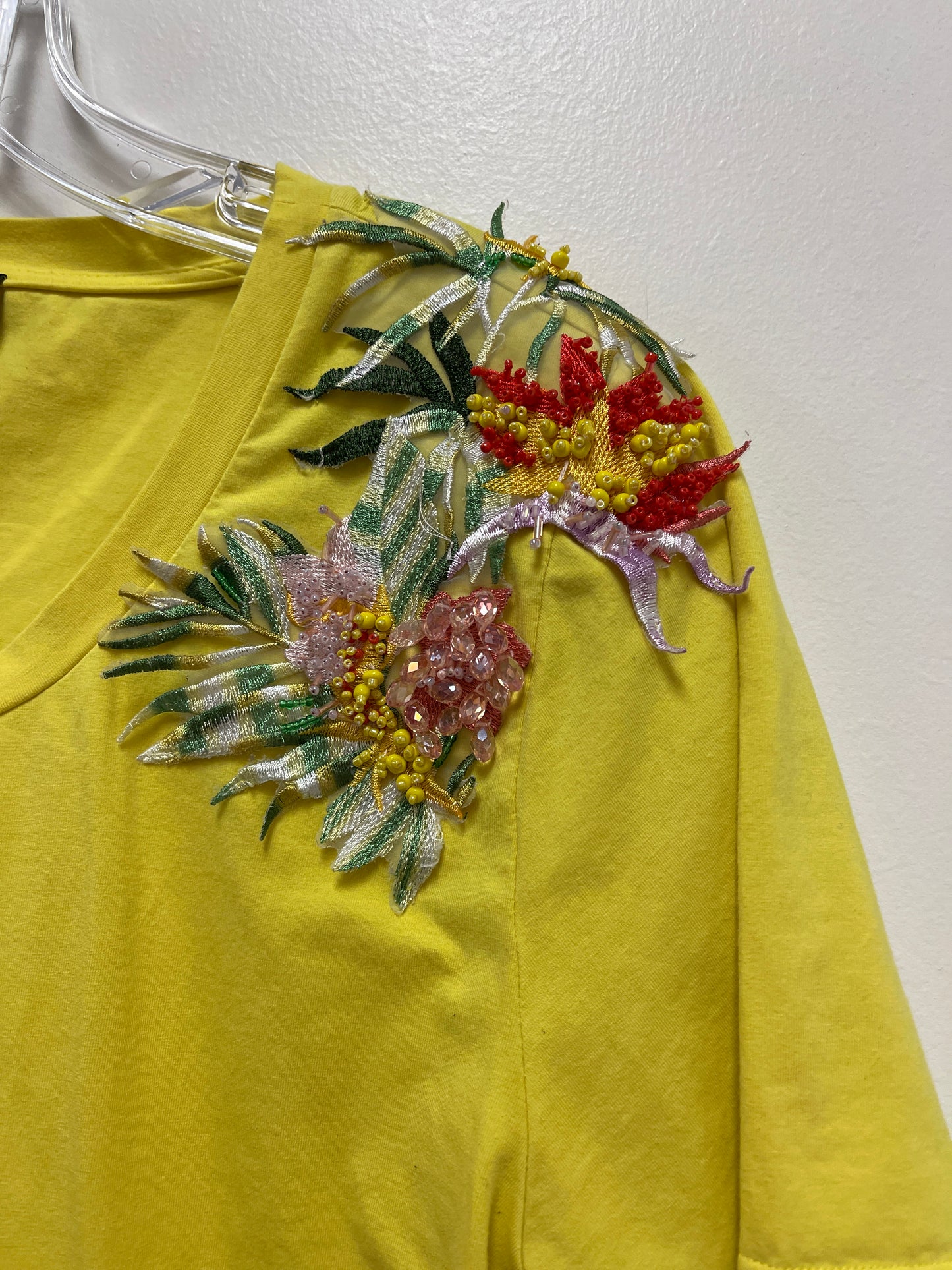 Yellow Top Short Sleeve Clothes Mentor, Size Xl