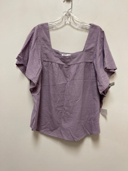 Purple Top Short Sleeve Sonoma, Size Xl