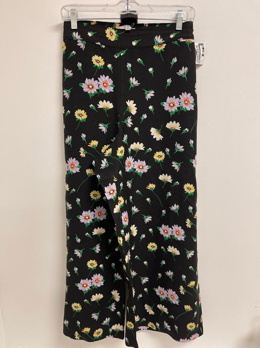 Floral Print Pants Wide Leg Loft, Size 14