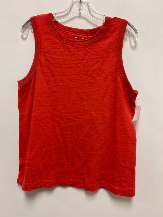 Orange Top Sleeveless Loft, Size L