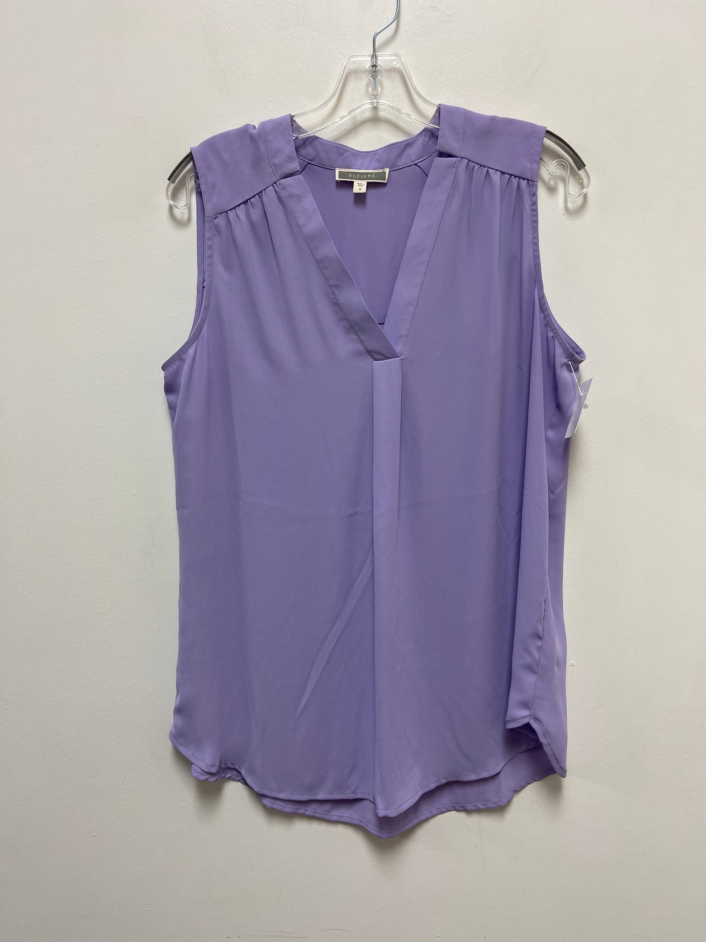 Purple Top Sleeveless Pleione, Size M