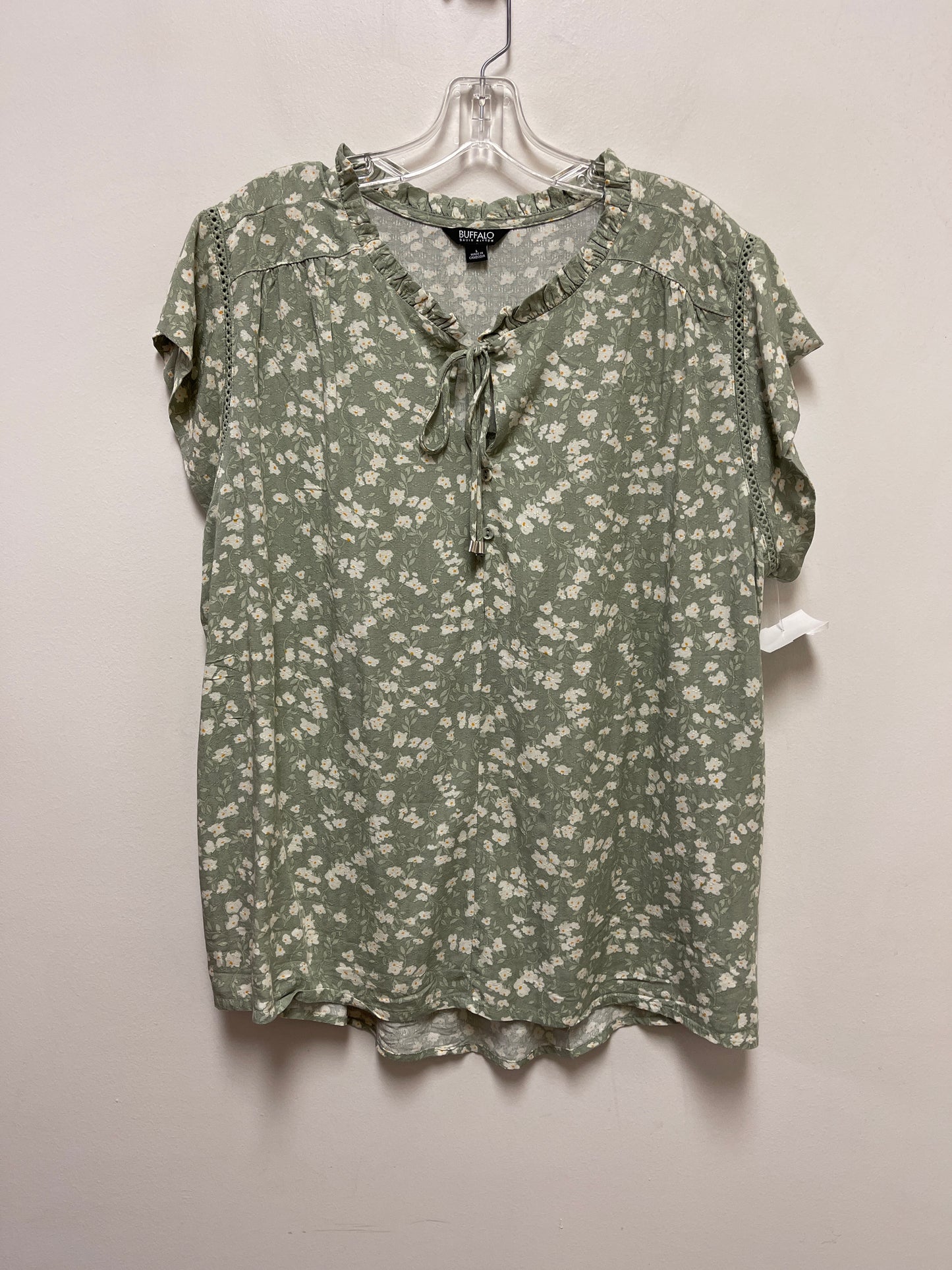 Green Top Short Sleeve Buffalo David Bitton, Size L