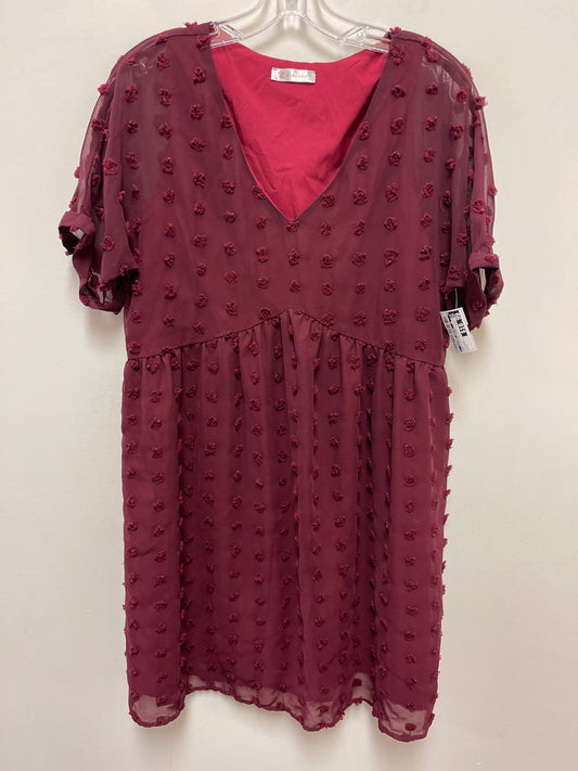 Red Dress Casual Short Clothes Mentor, Size S