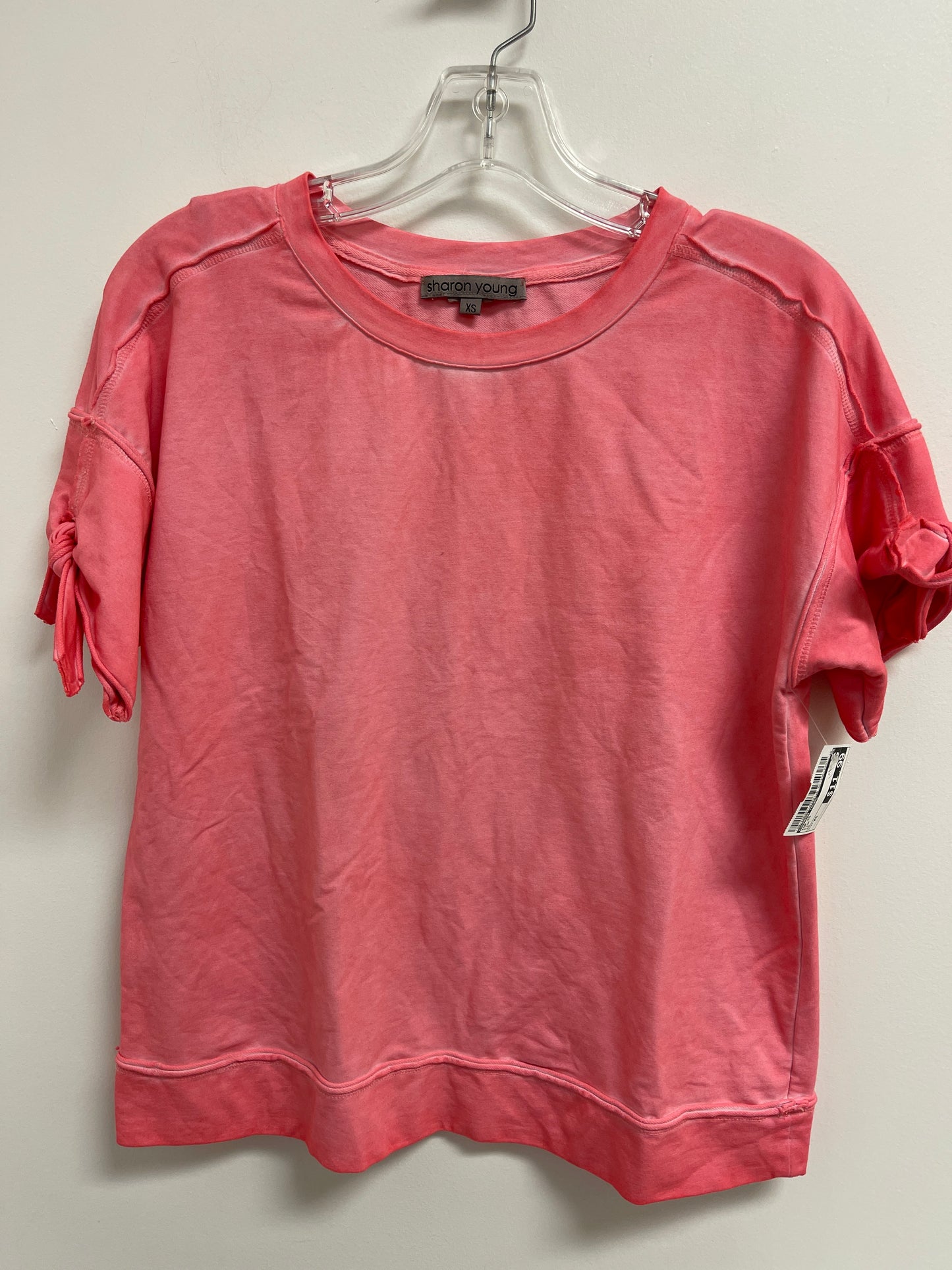 Pink Top Short Sleeve Sharon Young, Size Xs