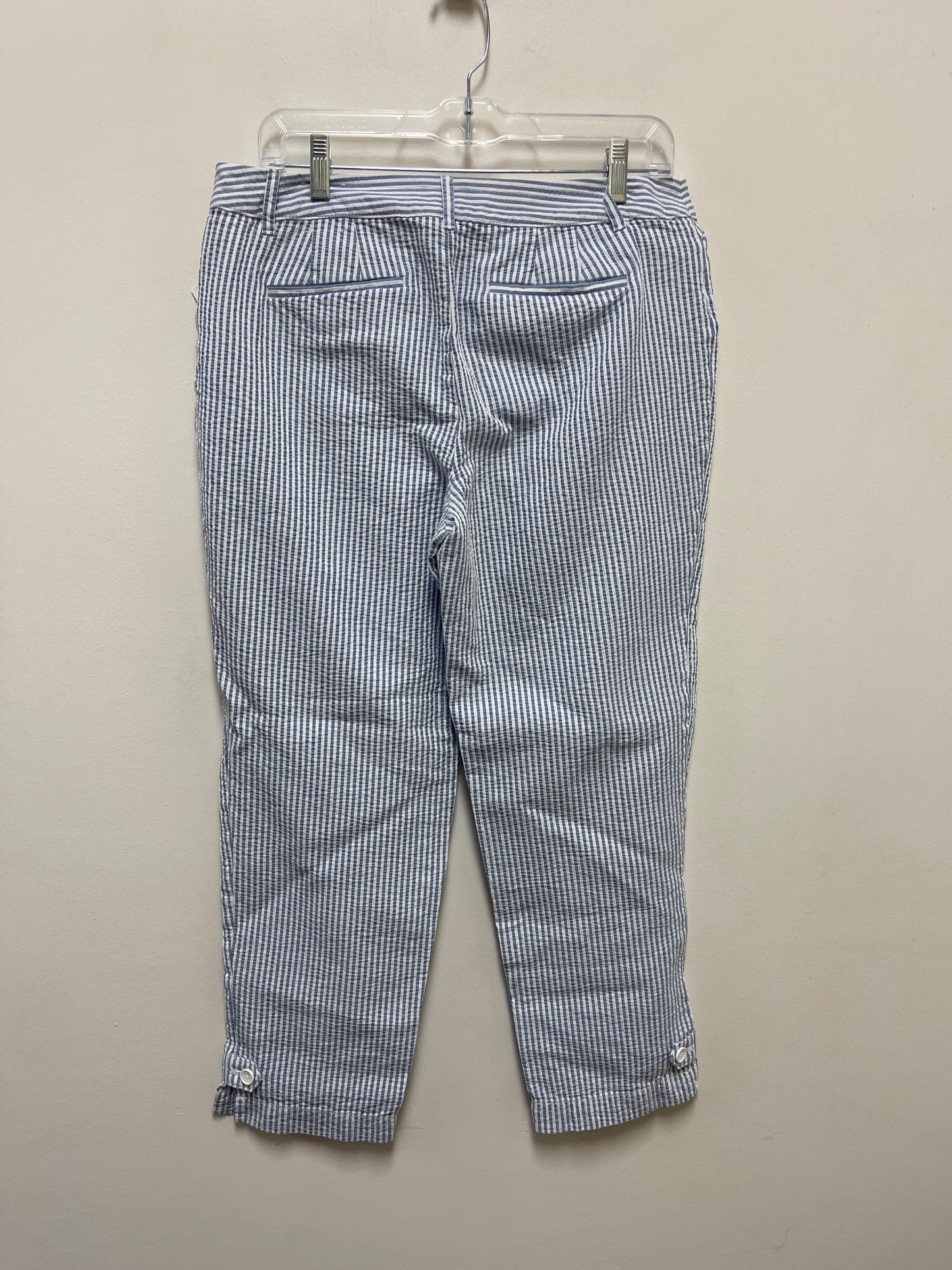 Blue & White Pants Cropped Talbots, Size 8