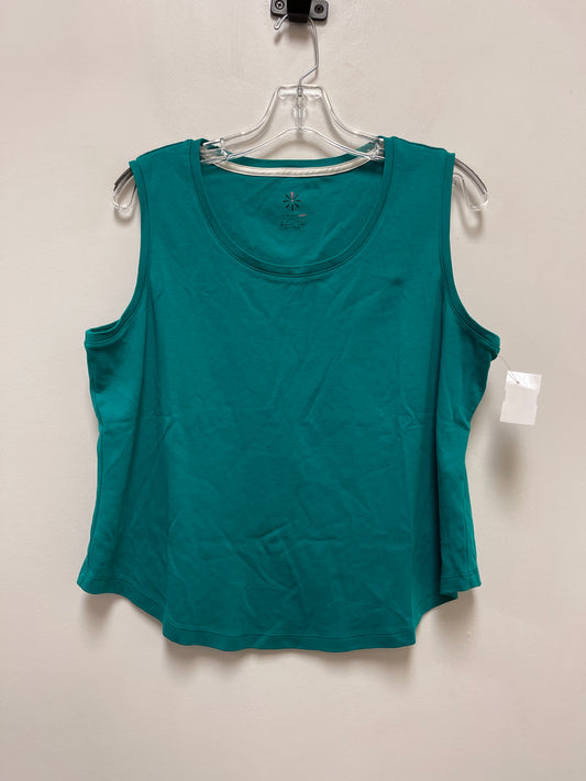 Green Tank Top Isaac Mizrahi Live Qvc, Size L