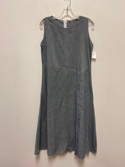 Striped Pattern Dress Casual Maxi Clothes Mentor, Size M