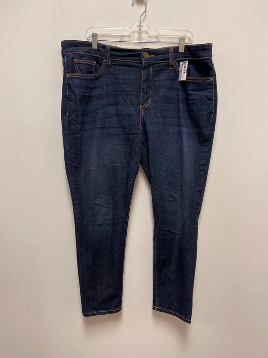 Jeans Skinny By St Johns Bay In Blue Denim, Size: 18