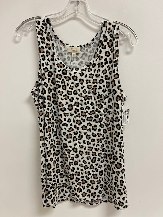 Animal Print Top Sleeveless Clothes Mentor, Size Xl