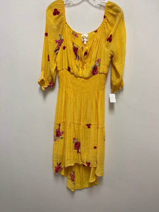 Yellow Dress Casual Short Clothes Mentor, Size L