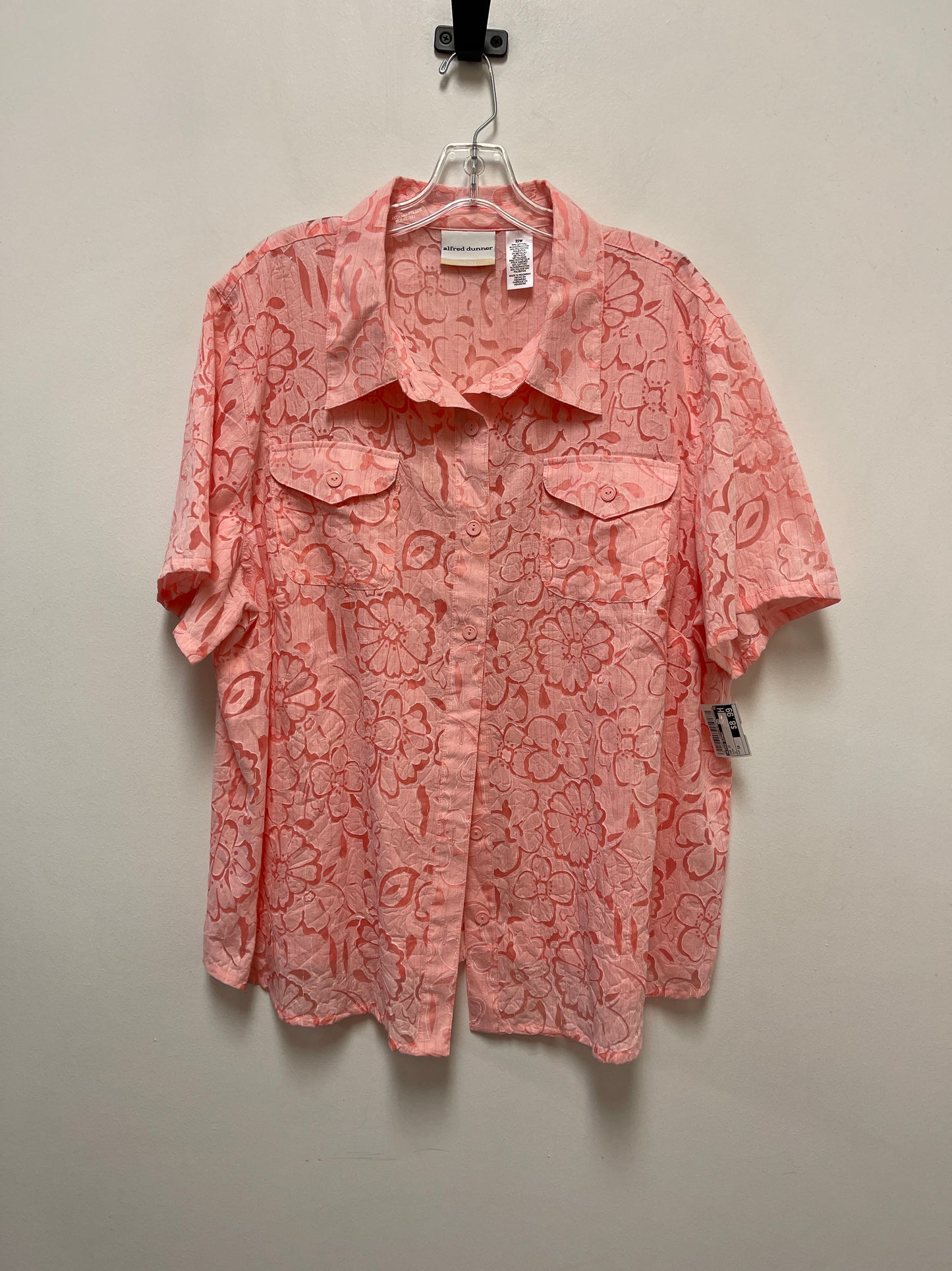 Pink Top Short Sleeve Alfred Dunner, Size 3x