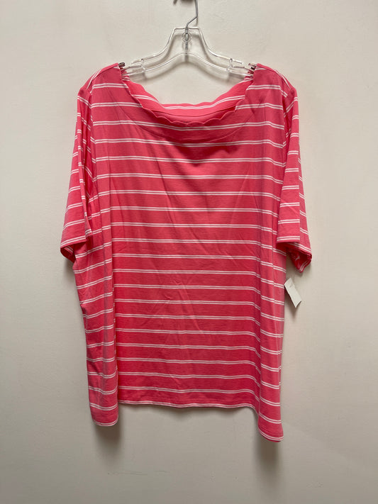 Pink & White Top Short Sleeve Talbots, Size 3x