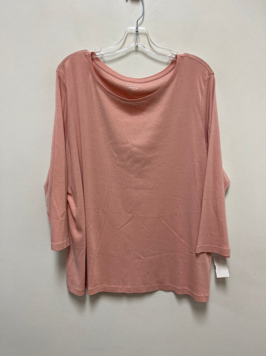 Pink Top Long Sleeve Basic Talbots, Size 3x