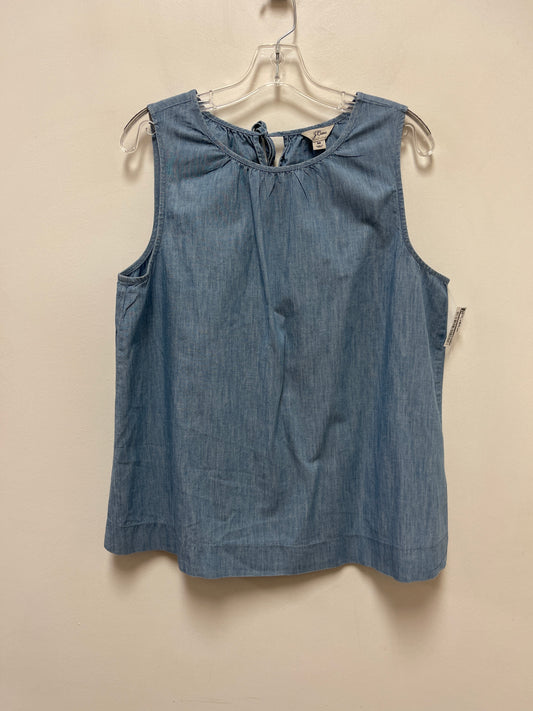 Blue Top Sleeveless J. Crew, Size M