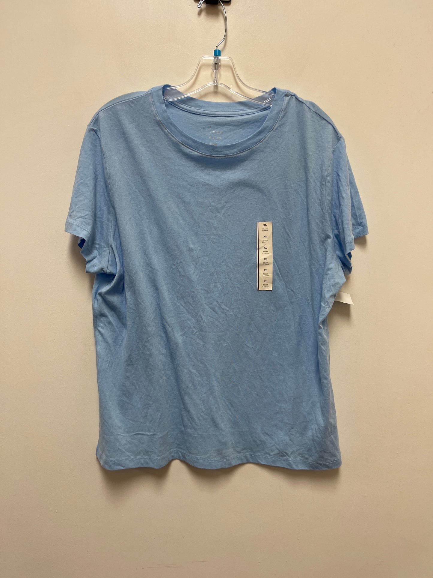 Top Short Sleeve Basic By A New Day In Blue, Size: Xl