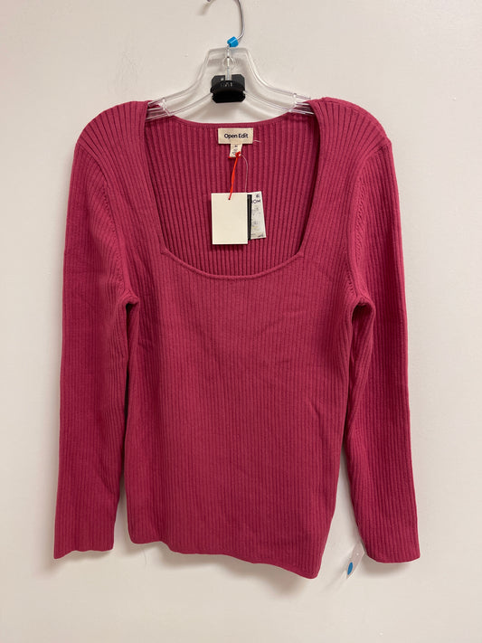 Top Long Sleeve By Open Edit In Pink, Size: Xl