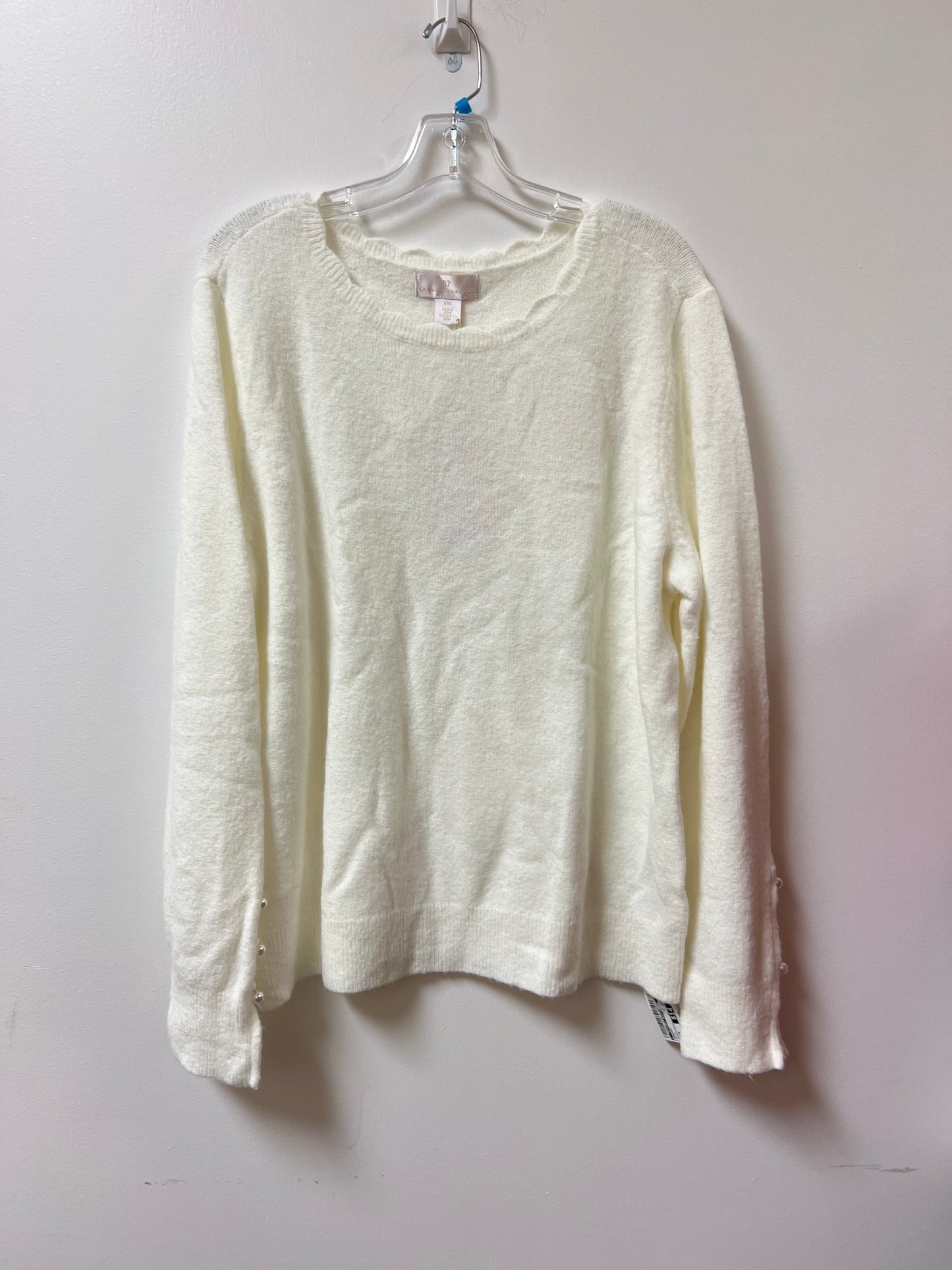 Sweater By Clothes Mentor In White, Size: 2x