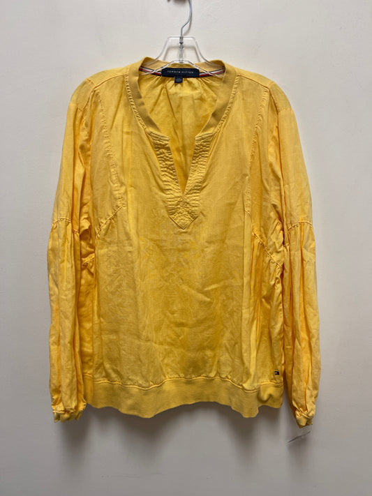 Top Long Sleeve By Tommy Hilfiger In Yellow, Size: 2x