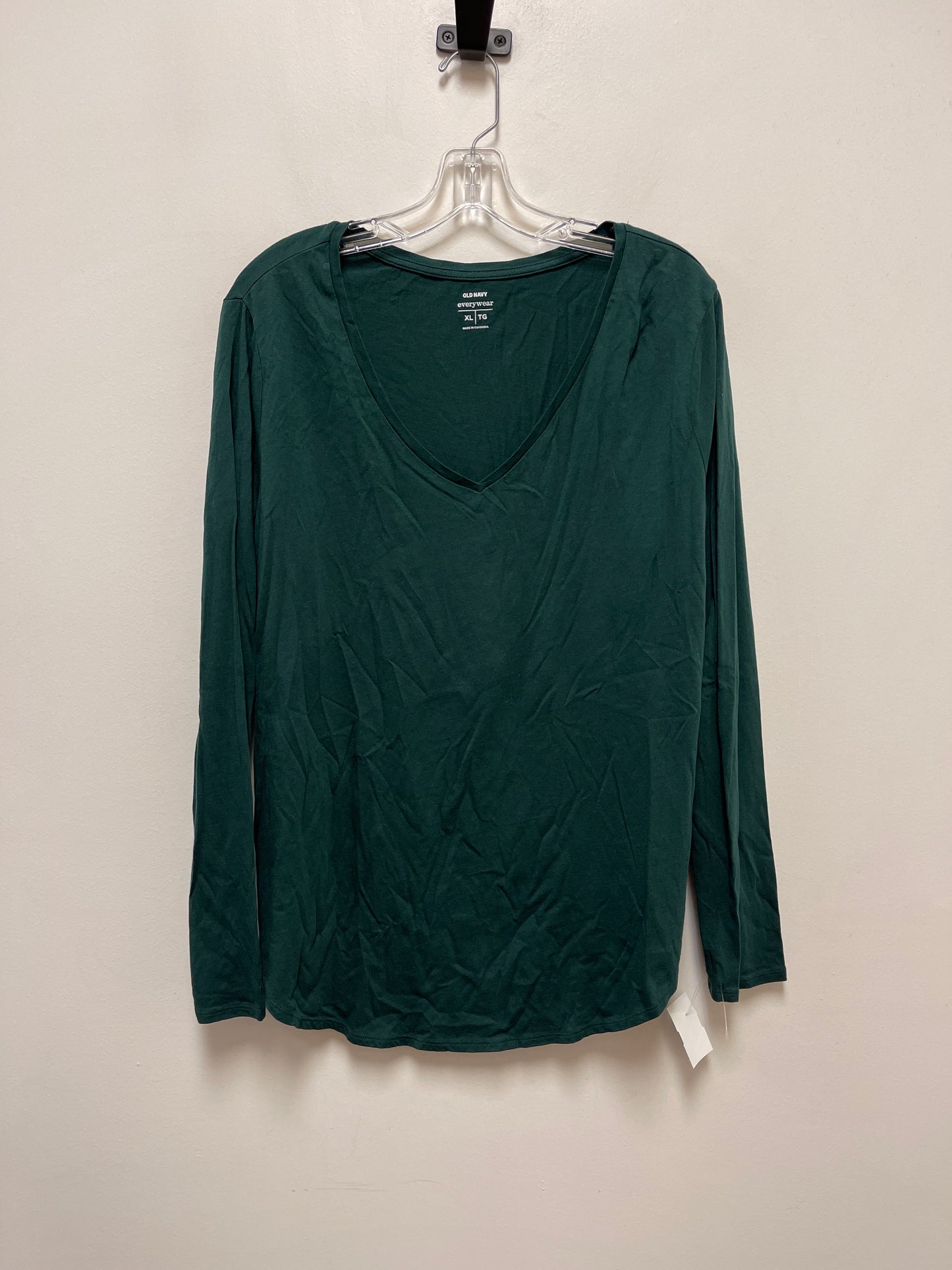 Top Long Sleeve Basic By Old Navy In Green, Size: Xl