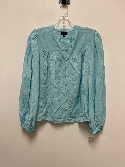 Top Long Sleeve By Who What Wear In Blue, Size: M