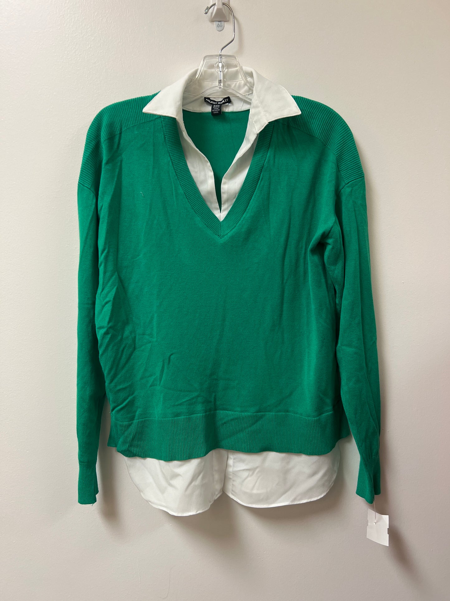 Top Long Sleeve By Hilary Radley In Green, Size: S