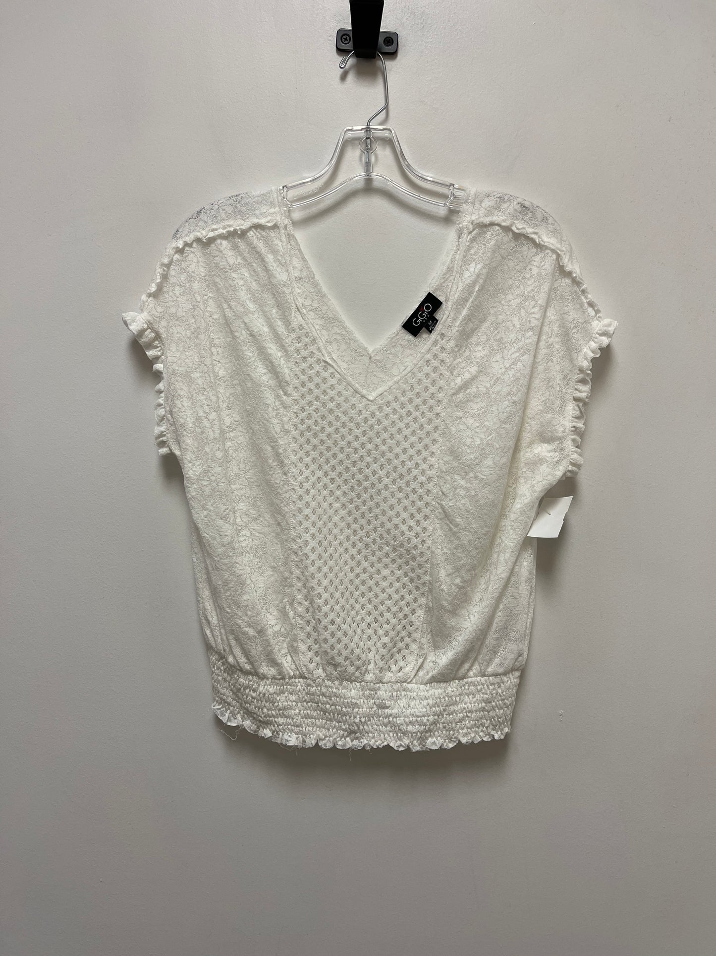 Top Short Sleeve By Gigio In White, Size: M